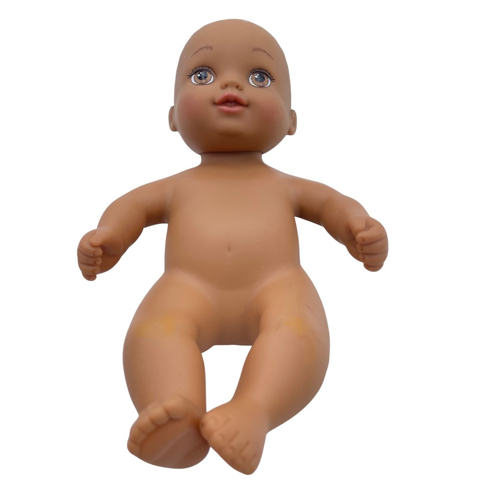 Lauer Water Babies Doll Brown Eyes Bald Vinyl Fillable 10 Inch 2012